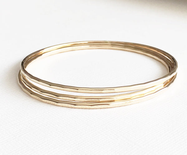 Carly bangles set - gold filled (B184)