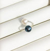 Ring Leia - black & white pearls (R156)