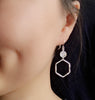 Earrings Cecille - moonstone (E375)