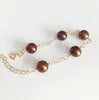 Bracelet LEILANI - chocolate pearls (B307)
