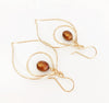 Earrings Kina- chocolate pearls ( E339)