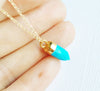 Turquoise spike necklace (N212)