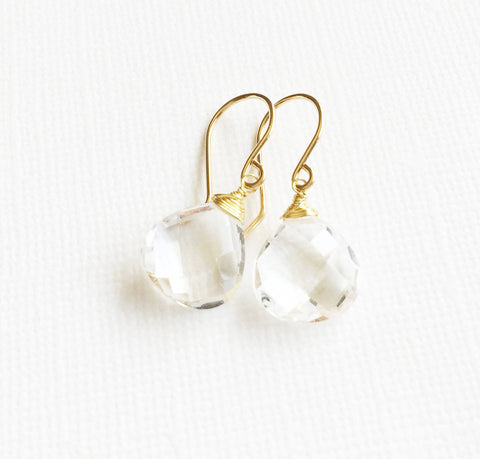 Earrings Kala - Crystal quartz  (E246)