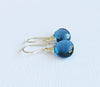 Earrings Kala - London blue quartz (E258)