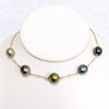 Necklace SIENNA - ombré Tahitian pearls (N412)