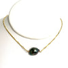 Necklace KIRI - large keshi Tahitian pearl ( N343)