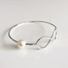 Bangle HALIA - white fresh water pearl (B211)