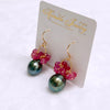 Earrings KIRA - pink sapphire (E636)