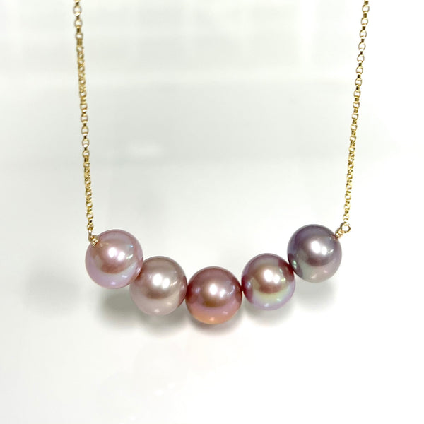 Necklace AURA - purple ombré ( N388)