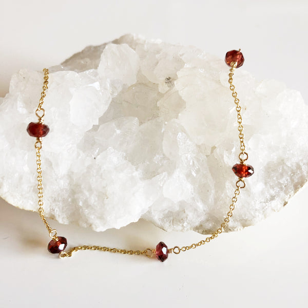 Necklace SIENNA- garnet (N310)