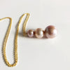 Necklace ARYA - pink pearls (N274)