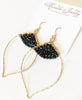 Earrings Malie - black spinel  (E209)