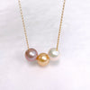 Necklace KRISTI - gold south sea & Edison pearls (N404)