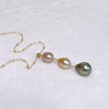 Necklace RAYE - Tahitian, gold south sea & Edison pearls