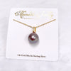 Necklace IRENE - purple Edison pearl
