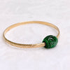 Bangle ALII - Barrel shaped jade bead (B568)