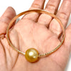 Bangle ALII - gold south sea pearl (B448)
