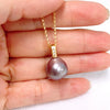 Necklace IRENE - purple Edison pearl