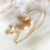 Necklace Maddi - gold  pearls (N155)