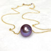 AAA Magenta Edison pearl necklace (N368)