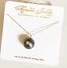 Necklace Gia - Diamond tahitian pearl   (N163)