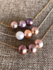 Necklace MALIA - aubegine ombré pearls (N294)