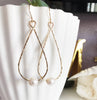 Earrings ETHEL - white pearls