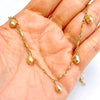 Necklace IVANAH - gold south sea keshi pearls (N417)