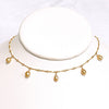 Necklace IVANAH - gold south sea keshi pearls (N417)