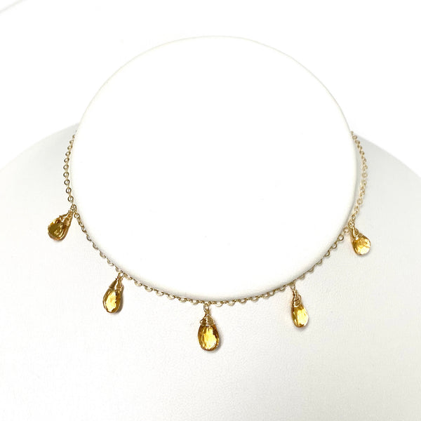 Necklace IVANNA - citrine (N332)