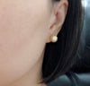 Earrings Momi - golden south sea pearls (E526)