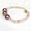 Bracelet LELA - Edison pearls & rose quartz (B485)