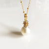 Pineapple pearl necklace - south sea pearl (N311)