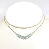 Necklace TEHINA - aquamarine  ( N419)