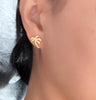 Palm tree stud earrings (E463)