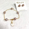 Bracelet Leilani - pink Edison pearls ( B 305)