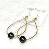 Earrings Molly -  tahitian pearls hoops ( E318)