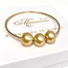 Bangle PAIGE - gold south sea pearls (B465)