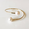 Cuff LEIA - white Edison pearls (B355)