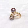 Ring IHILANI - purple Edison pearls (R217)