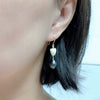 Pikake dangle earrings - tahitian pearls (E564)
