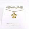 CZ plumeria charm necklace