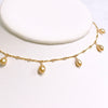 Necklace IVANAH - gold south sea keshi pearls (N417)