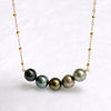 5 Tahitian pearls necklace