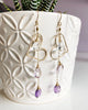 Earrings Aiko - purple ombré (E187)