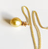 Gold south sea pineapple necklace  (B307)