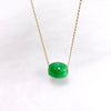 Necklace KEA - green jade bead (N382)