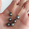 Earrings LILA - tahitian pearls (E547)
