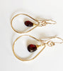 Earrings IRINA- garnet (E464)
