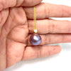 Necklace MIULIE - purple Edison pearl (N385)